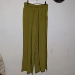 テンセルリネン　イージーパンツ　マスタード色