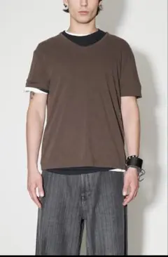 OUR LEGACY アワーレガシー u-neck t-shirt ブラウン