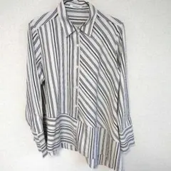 【MORABITO】モラビトストライプシャツ　アシンメトリー