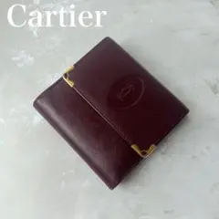 Cartier カルティエ 三つ折財布 がま口 マストライン コインケース 本革のサムネイル