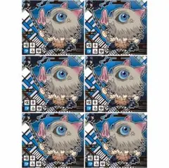 【14-02】鬼滅の刃【嘴平伊之助】にふぉるめーしょん★シール★其ノ十四★6点