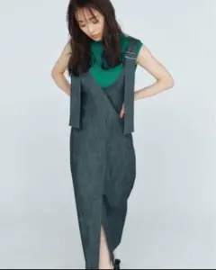 【美品】アプワイザーリッシェ　 2wayネックスリムジャンスカ