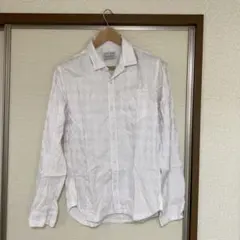 NICOLE CLUB FOR MEN ダイヤモンド柄長袖シャツ