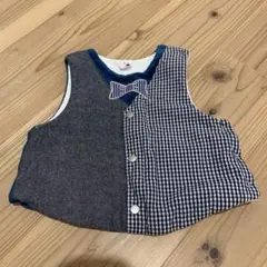ボウタイ刺繍付きベビーベスト Sサイズ