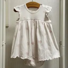 gelato pique ピンクハート模様ロンパース 80cm
