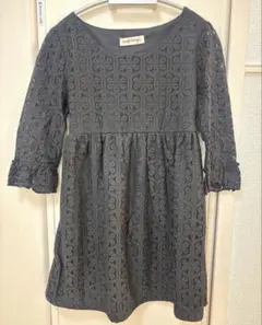 anap mimpi 総レース 七分袖 ミニワンピース 黒のサムネイル