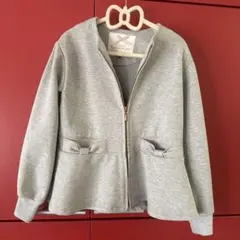 seraph ダンボールニット素材ペプラムジャケット