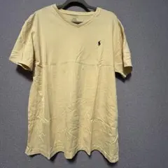 ポロ・ラルフ・ローレン Vネック Tシャツ黄色