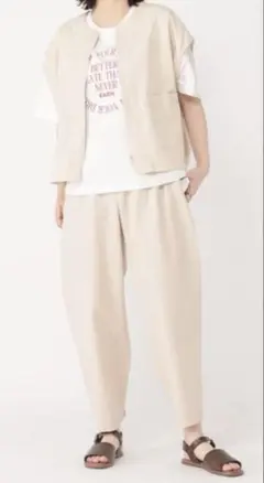 スタディオクリップ 2WAYリップストップベスト フリーサイズ　モカ　美品