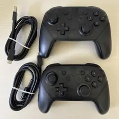 【ジャンク品(ドリフト現象)】ニンテンドースイッチ　純正プロコン　2個セット