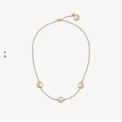 FENDI フェンディ FFロゴ ネックレス ゴールド ストーン 箱付き