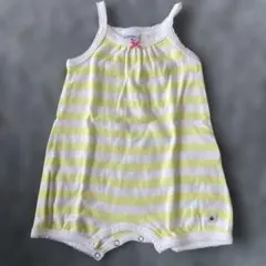 Petit Bateau ストライプロンパース 60センチ