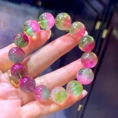 ⭐︎【高級】トルマリン ブレスレット k18 11.8mm 40.42g - メルカリ