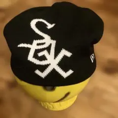 COOPERSTOWN 黒 ニット帽 ホワイトロゴ