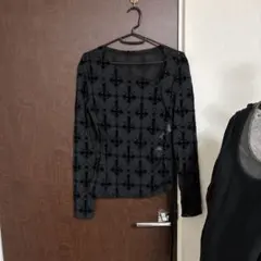 シアーロングスリーブトップス