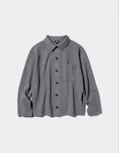 UNIQLO ユニクロ　ミラノリブシャツカーディガン　グレー　S