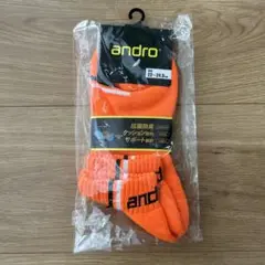 andro アンドロ 靴下 卓球 22-24.5cm オレンジ
