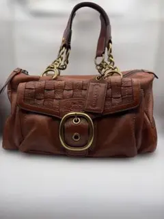 COACH ソーホー スエードレザーハンドバッグ ボルドー ミニボストン 
