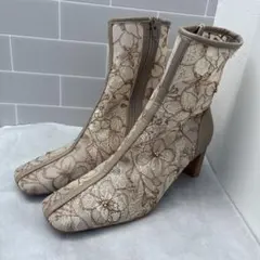 RANDA フラワー刺繍ブーツ Mサイズ