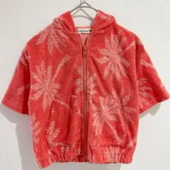 brushes ブランシェ100パイル地 半袖ジップアップパーカー