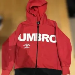 UMBRO 赤 ジップアップパーカー 130