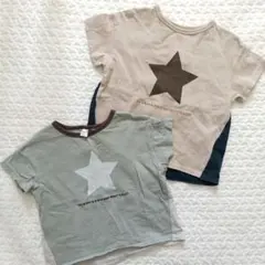 アプレレクール 星 きょうだいおそろい Tシャツ 2枚セット 90,100
