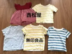 半袖Ｔシャツ(80.90サイズ)　保育園着　5枚セット