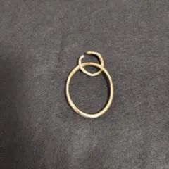 ゴールド 二重リング イヤーカフ