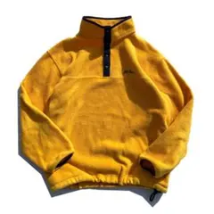 【80s】USA製 L.L.Bean スナップT フリースジャケット イエロー