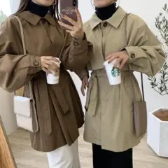 【新品】BLATE ブラット　ステンカラーミディアムコート　ベージュ