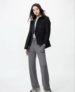 美品♡UNIQLO ウォッシャブルニットリブパンツ　Lsize