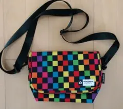 YAKPAK マルチカラー チェック柄 ショルダーバッグ