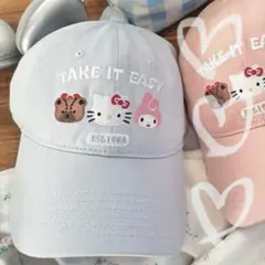 ハローキティ　マイメロ　サンリオ　HELLOKITTY cap sanrio