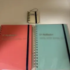 Rollbahn ノート 3冊セット オレンジ・水色サイズL,L,ミクロ