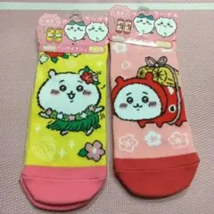 ちいかわ　福島限定　ハチワレ　ハワイアン　赤べこ　靴下