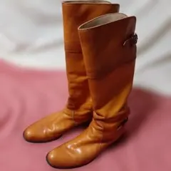 cava cavaサヴァサヴァ◆キャメルロングブーツ本革