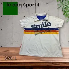 e1749☆le coq sportif ゴルフウエアポロシャツ Lサイズ