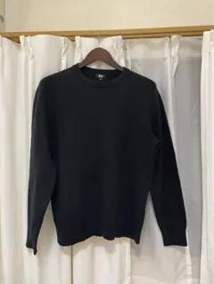 ウォッシャブルミラノリブクルーネックセーター ブラック