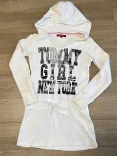 トミーガール フード付きトップス S ホワイト