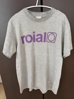 ROIAL Tシャツ グレー パープルロゴ Mサイズのサムネイル