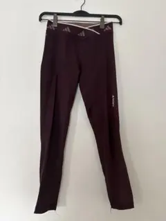 adidas トレーニングレギンス ダークパープル ヨガパンツ