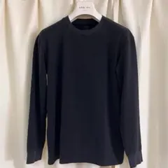 UNIQLO ヒートテックコットンクルーネックT長袖 L 黒 ユニクロ ブラック