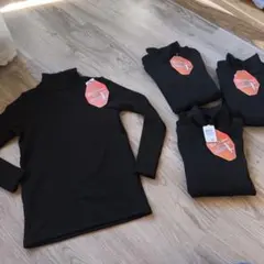 629. Warm x Stretch 長袖カットソー 黒 4枚セット