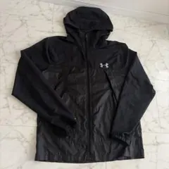 清潔感◎ UNDER ARMOUR メンズM 黒 ウインドブレーカー やや傷ありのサムネイル
