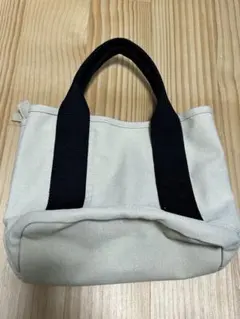 ファスナー付き 仕切り ミニ キャンバス ランチ トートバッグのサムネイル