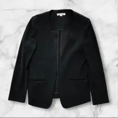 【希少美品】ナラカミーチェ　ブラック　ノーカラージャケット　フック式のサムネイル