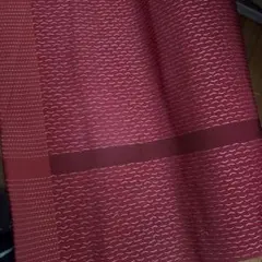 着物 帯 赤系 幾何学模様