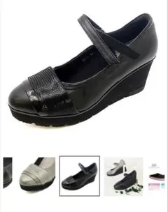 プラットフォームターバンデザインパンプス　ブラック　22.5㎝ 厚底　ヒール7㎝