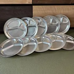 昭和レトロ】給食用アルミ食器 60枚まとめ買い 中古 無選別 1001