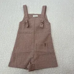 【新品未使用】nixnut ギンガムチェック サロペット80